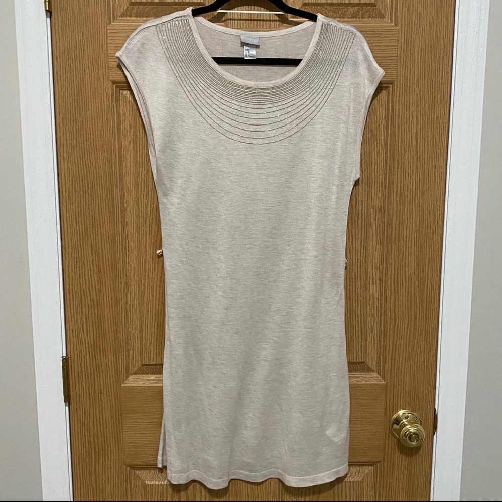 H&M sweater dress with bling neck